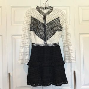 Gianni bini black and white dress NWT